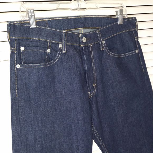 Levi's 513 Jeans W31XL32 Slim Straight Dark Wash Stretch Denim Levis Denim - Picture 2 of 14